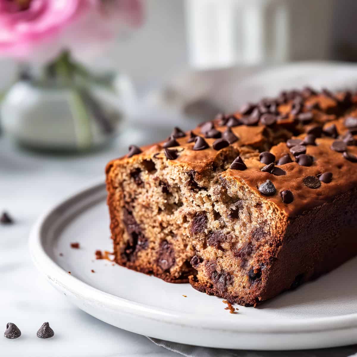 Easy Chocolate Chip Sour Cream Banana Bread