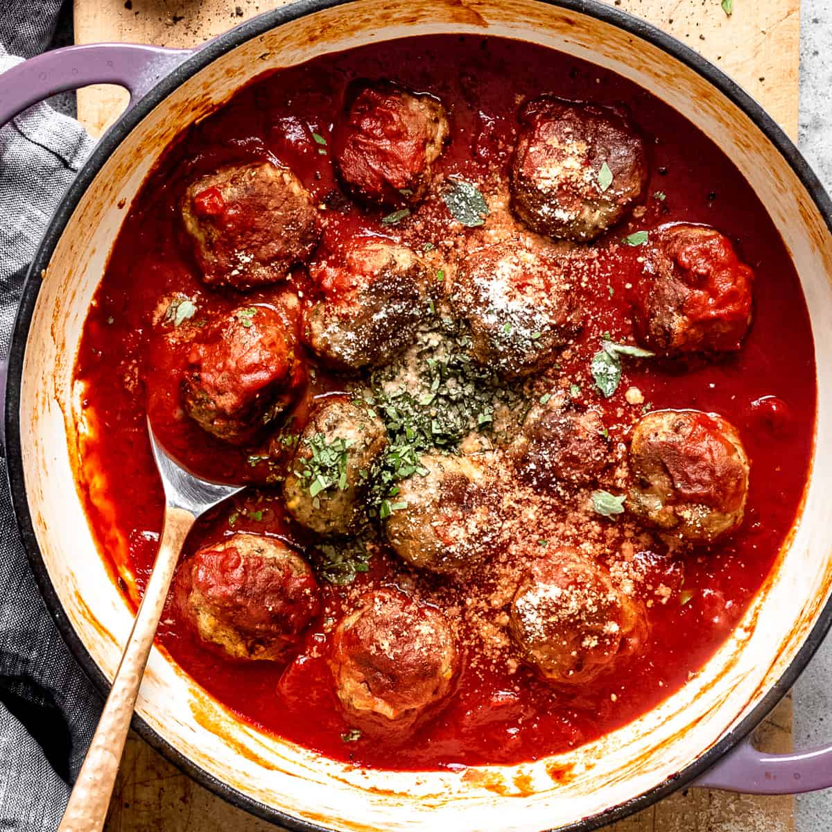 Easy Lamb Meatballs in Rich Tomato Sauce